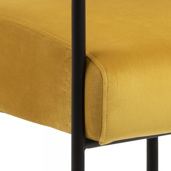 Cloe lenestol - Gul/svart