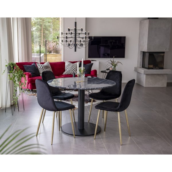 Bridge spisestol - Svart/messing Bridge spisestol - Svart/messing