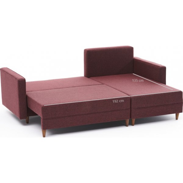 Aydam sovesofa høyre - Burgund Aydam sovesofa høyre - Burgund