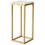 Accent nattbord 65 - Hvit marmor/messingfarget