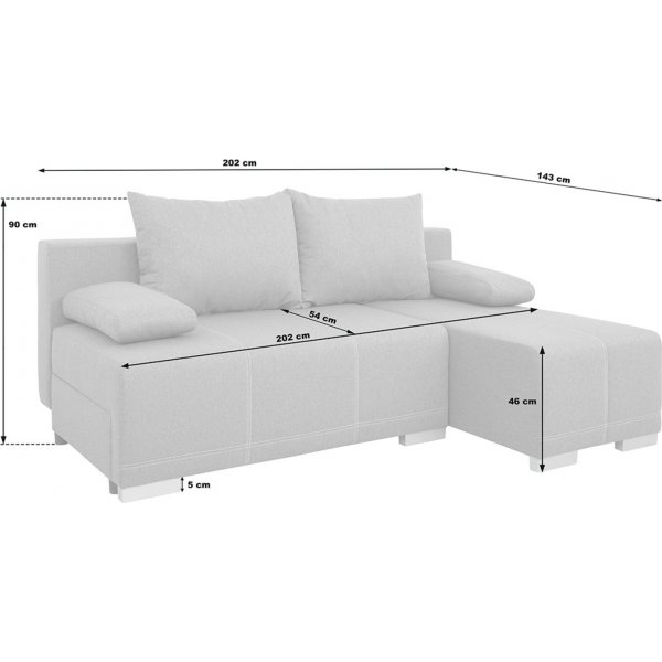 Biru sovesofa - Sort Biru sovesofa - Sort