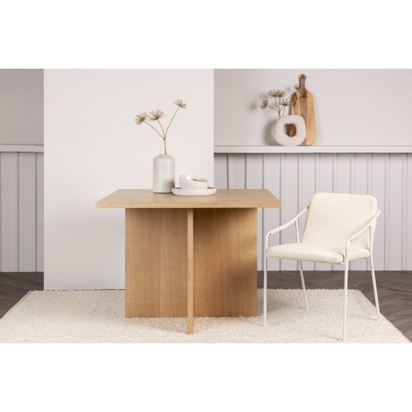 Leo spisebord 100 x 100 cm - Natur Leo spisebord 100 x 100 cm - Natur