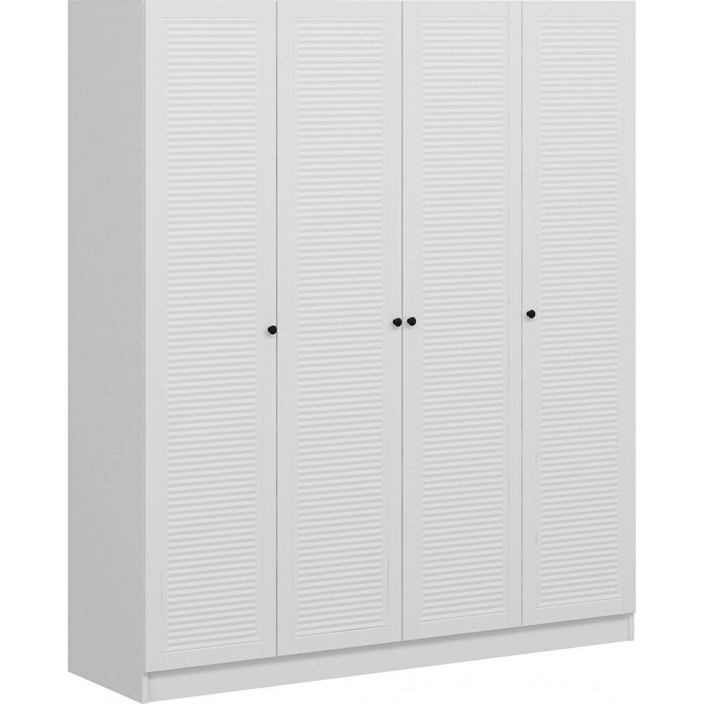 Larett garderobeskap 180 x 52 x 210 cm - Hvit - Garderober