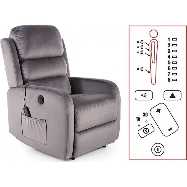 Pegaz hvilestol med massasjefunksjon - Gr flyel