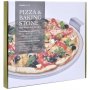 Pizza pizzastein med serveringsstativ i stl - D40 cm