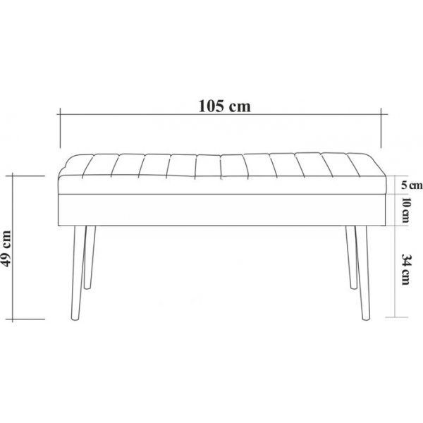 Vina benk - Hvit/mørkeblå Vina benk - Hvit/mørkeblå