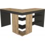 Stylo hjrne skrivebord 120/120x45 cm - Safir/antrasitt