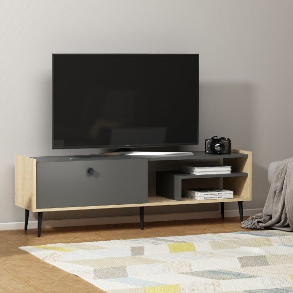 Rio mediabenk - Antrasitt/safir eik