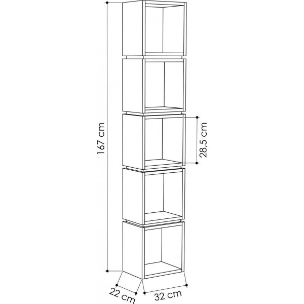 Multi bokhylle - Hvit Multi bokhylle - Hvit