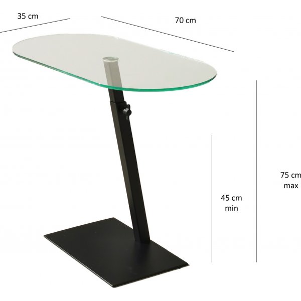 Lungo salongbord 70 x 35 cm - Sort Lungo salongbord 70 x 35 cm - Sort