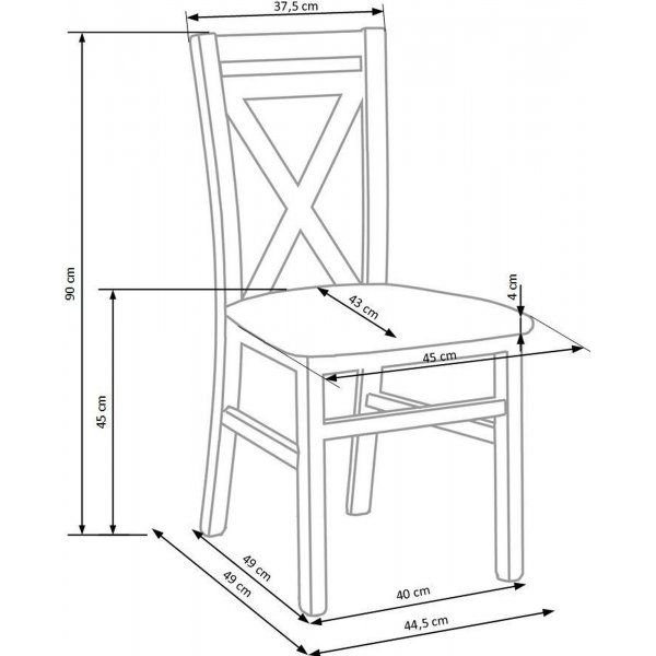 Stol Marstrand - Grå & Eik Stol Marstrand - Grå & Eik