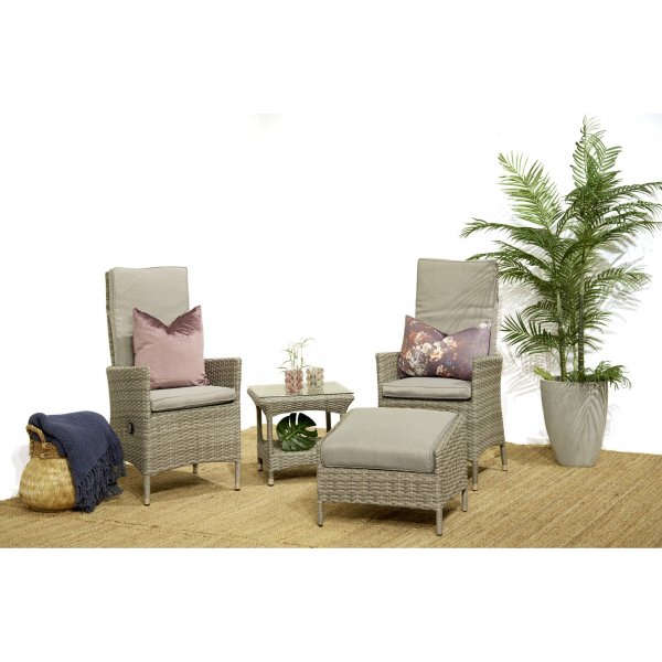 Moreno fotskammel - Grå + Tekstilrens for møbler Moreno fotskammel - Grå + Tekstilrens for møbler