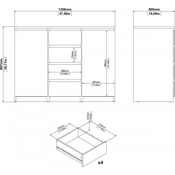 Naia skjenk - Hickory
