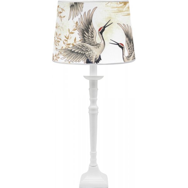 Salong bordlampe - Hvit/beige