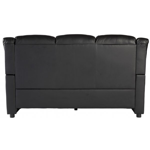 Vera 3-seters sofa i sort PU + M�belpleie Skinnbeskyttelse