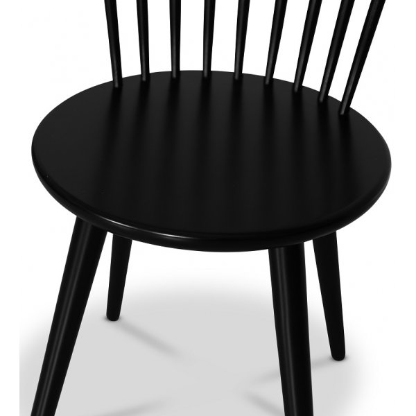 Sintorp spisegruppe, rundt spisebord 115 cm inkludert 4 stk. svarte Castor pinnestoler  hvit marmor (laminat)