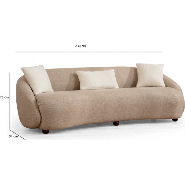 Napoli 3-seters sofa - Cappuccino Napoli 3-seters sofa - Cappuccino