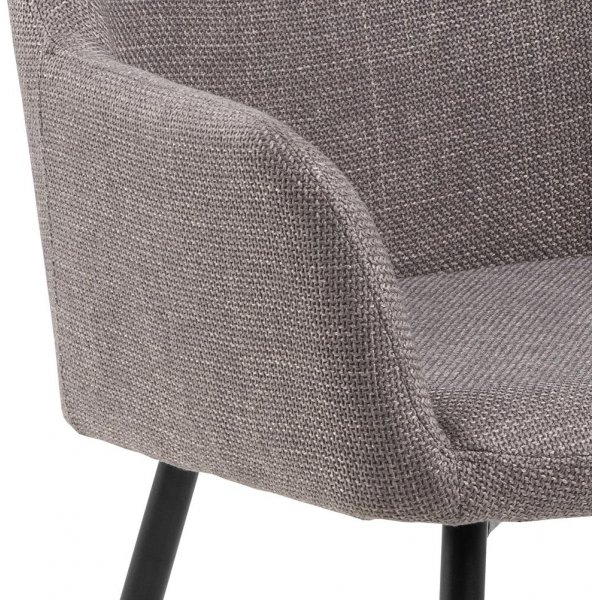 Lizzy lenestol - Lys gråbrun/matt sort Lizzy lenestol - Lys gråbrun/matt sort