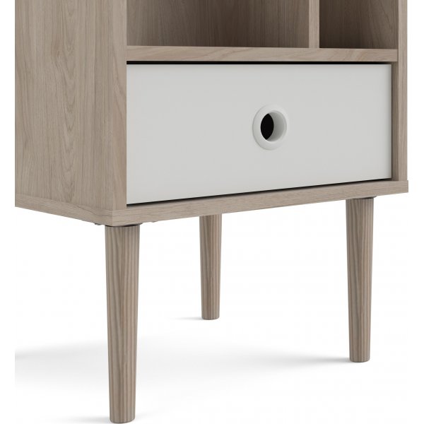 Rome nattbord - Hickory/hvit