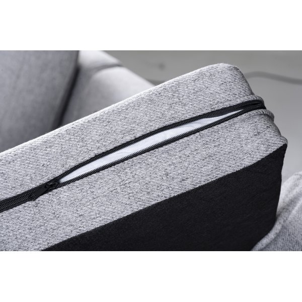 Sofa med vendbar divan grå 283 cm Sofa med vendbar divan grå 283 cm