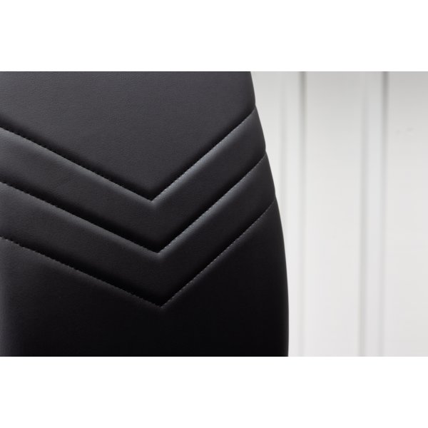 Lily spisestuestol - Sort PU/krom Lily spisestuestol - Sort PU/krom