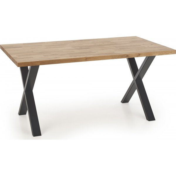 Gambon spisebord med kryssben 160x90 cm - Eik/sort