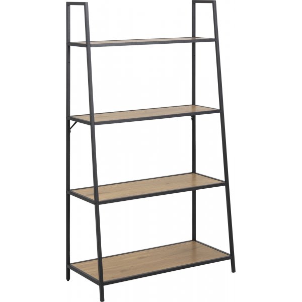 Seaford stigehylle 77x138 cm - Eik/sort