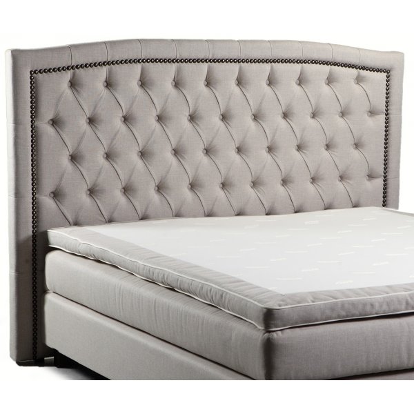 West Sengegavl med nitar 105 x 120 cm - Dimrosa sammet