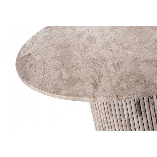 Pegani rundt spisebord i grbeige marmor - Alle strrelser 105 eller 130 cm