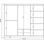 Henna garderobe 210 x 50 x 182 cm - Hvit