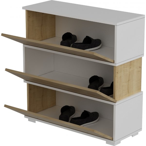 Aris skoskap - Safir eik/hvit Aris skoskap - Safir eik/hvit