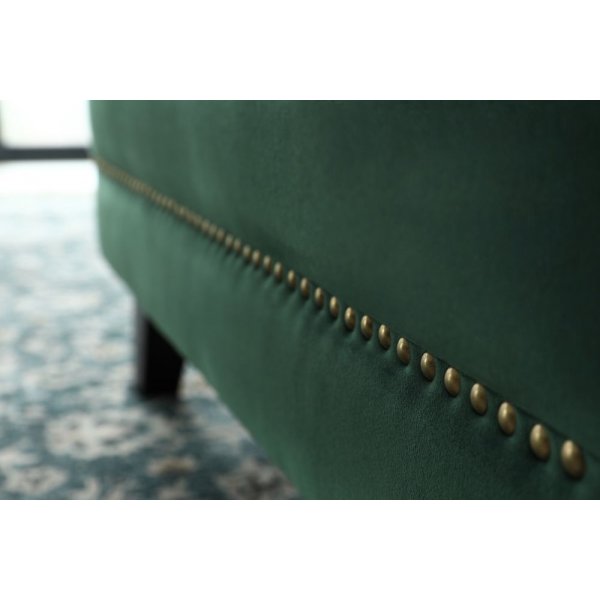 Dotto divansofa med nagler - Grønn fløyel Dotto divansofa med nagler - Grønn fløyel