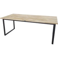 Spisebord Regald 200 cm - Svart / Naturtre