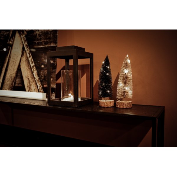 Trafalgar dekorativt tre med LED-lys - Sort