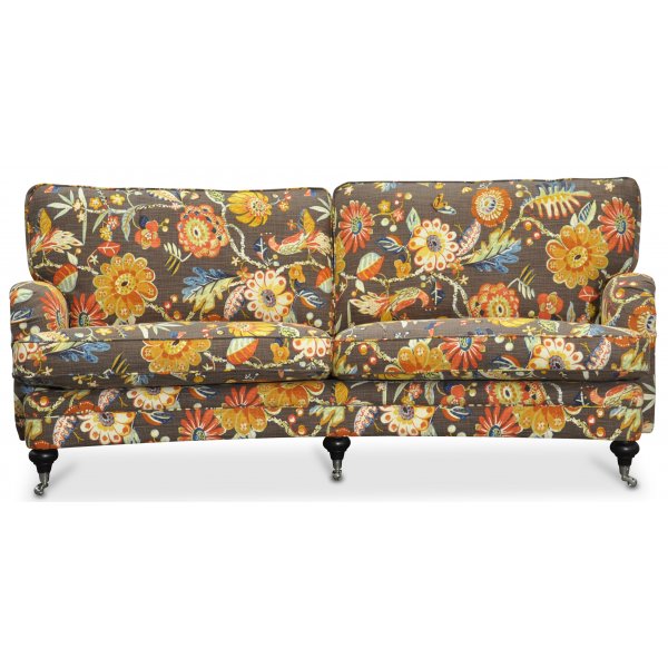 Savoy 3-seters buet sofa med blomsterstoff - Havanna Brown Savoy 3-seters buet sofa med blomsterstoff - Havanna Brown