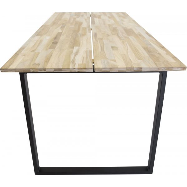 Spisebord Regald 200 cm - Svart / Naturtre