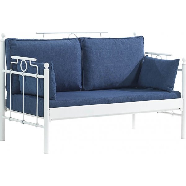 Hampus 2-seters utesofa - Hvit/bl