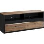 Belize mediabenk 150 cm - Versailles eik/sort
