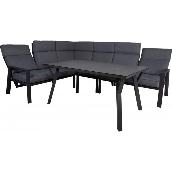 Lima utespisegruppe - Grå + Tekstilrens for møbler Lima utespisegruppe - Grå + Tekstilrens for møbler