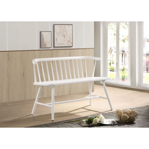 Pinnesofa Fårö - Hvit + Møbelføtter Pinnesofa Fårö - Hvit + Møbelføtter