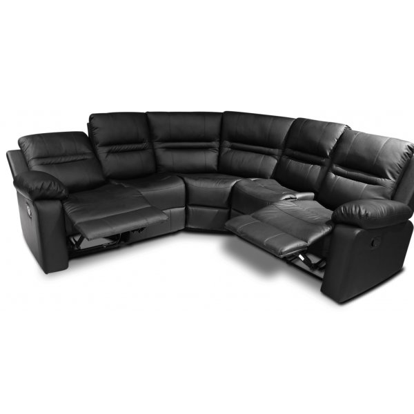 Mozart hjørnesofa (recliner) - Svart PU Mozart hjørnesofa (recliner) - Svart PU