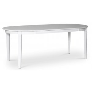 Ovalt Sandhamn spisebord, 200 cm - Hvit
