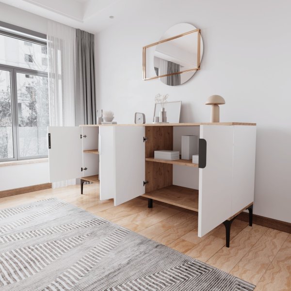 Tarz skjenk - Eik/hvit Tarz skjenk - Eik/hvit