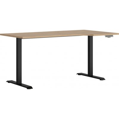 Plassjusterbart skrivebord hyre 160 x 90 cm - Eik