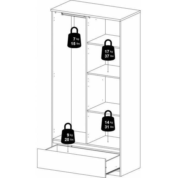 Naia garderobe - Hvit