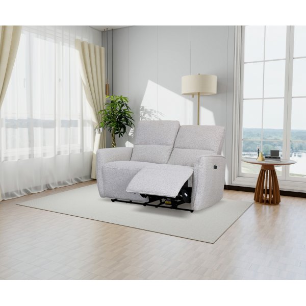 Elektrisk lenestol 2-seters sofa - Lys bouclè-sofa Elektrisk lenestol 2-seters sofa - Lys bouclè-sofa