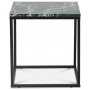 Accent stuebord 50 - Grnn marmor / Svart