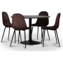 Seat Spisegruppe, spisebord med 4 stk Carisma flyelsstoler - Sort/Bordeaux