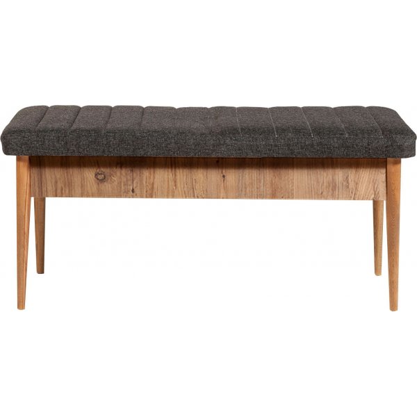 Vina 1053 spisegruppe med sofa - Furu/antrasitt + 6.00 x Stolpute Vina 1053 spisegruppe med sofa - Furu/antrasitt + 6.00 x Stolpute