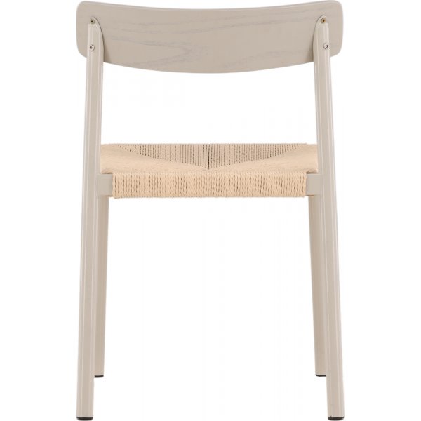 Spisestol med rottingsete - Greige Spisestol med rottingsete - Greige